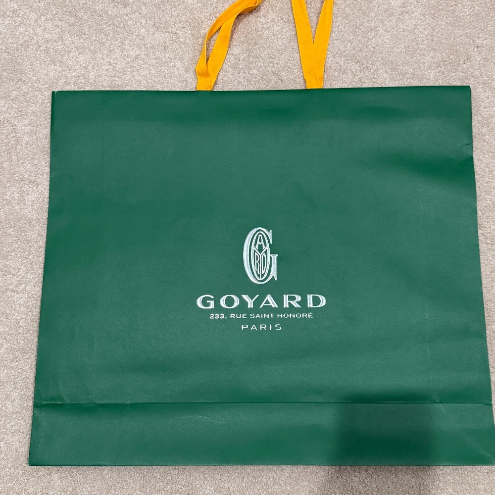 Authentic Goyard Green Paper Shopping Gift Bags - Multiple Sizes - one per sale - Picture 3 of 9